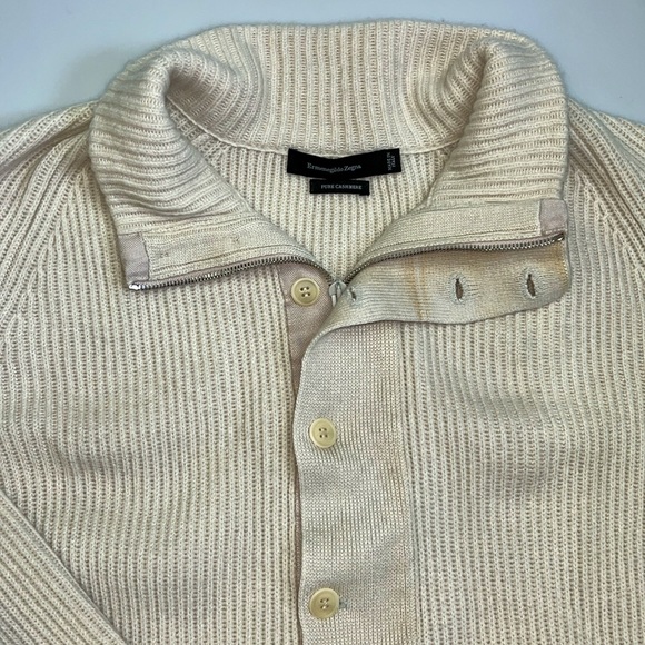 ERMENEGILDO ZEGNA Chunky Quarter Button/Zip Up Sweatshirt ❣️ - Picture 9 of 12